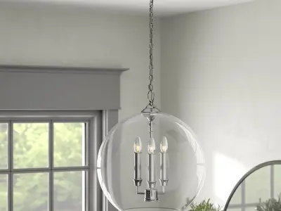 Karon Light Unique Statement Globe Pendant - 3 Colour 3D model