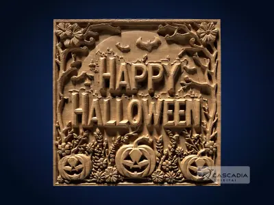 Happy Halloween - CNC Router Carving Casting Pumpkins 3D print model