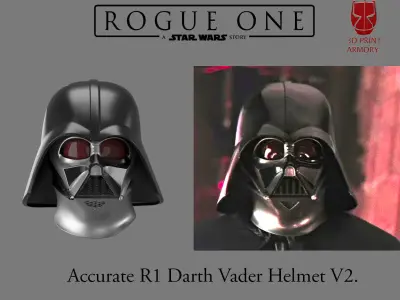 Darth Vader helmet Rogue One Accurate STL file for 3d print 3D print model