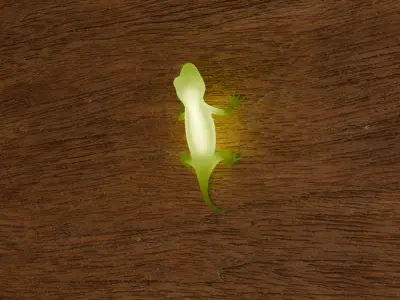 Indirect lighting of gecko Low-poly 3D model