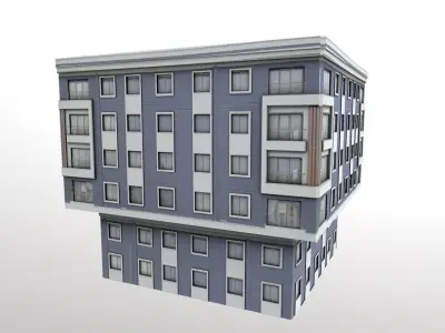 Architectural Building-9 Low-poly 3D model