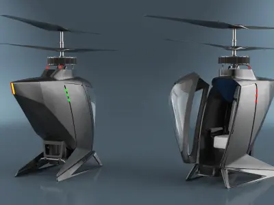  Urban Air Mobility Vehicle Rigged 