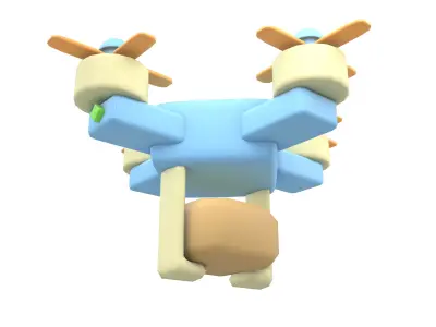 Drone Delivery Icon v1 001 Low-poly 3D model