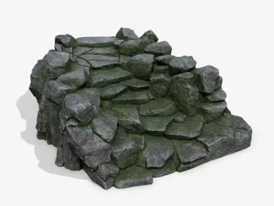 Old Stairs Low-poly 3D model shop