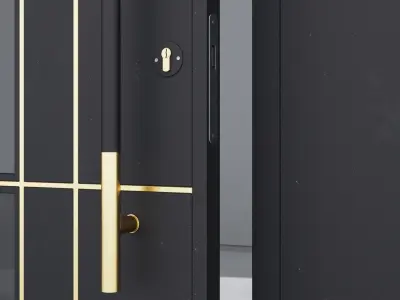 Aluminium door 281 3D model