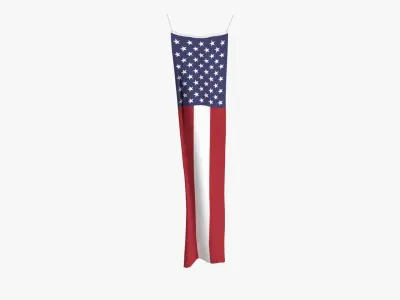 Flag 02 Low-poly 3D model