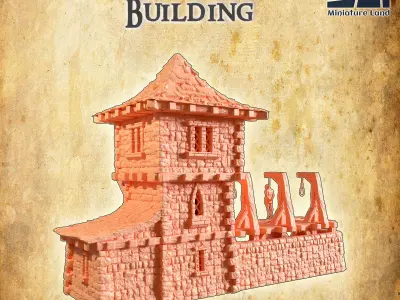 Execution Building Tabletop Terrain 28 mm 3D print model