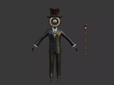 chief clockman SKIBIDI 3D model