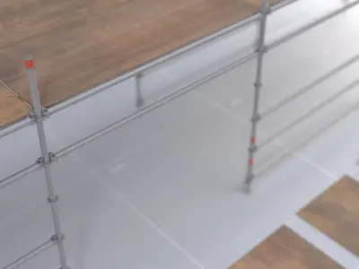 Toronto Construction Scaffold 01 3D model