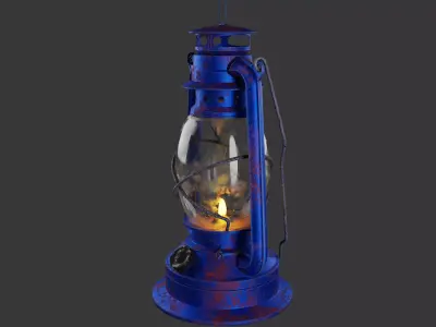Village vintage  Fire Lamp 3D model