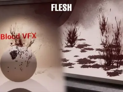 Realistic Gun VFX Low-poly 3D model