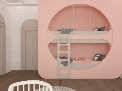 bunk bed 3D model
