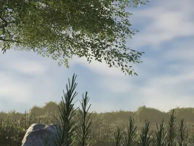 Stylized Nature  Ruin in a Beautiful Landscape  3D model