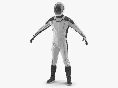 Futuristic Astronaut Space Suit 3D model