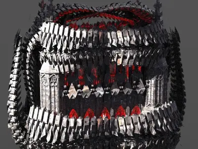 Scull Spine cathedral 4  3D model