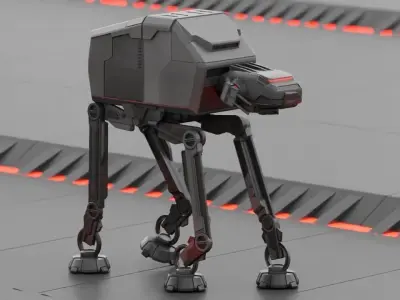 ATA Walker rigged -  animated 3D model