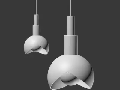 Modern Pendant Light suspension 3D model