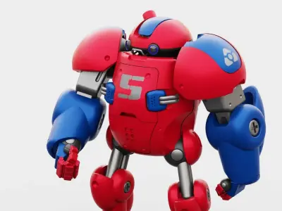 TOY BOT MONG RIGGED 3D model