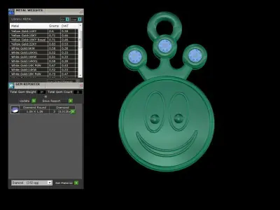 Kids Pendants 3dm STL OBJ FBX Renders Details 3D print model