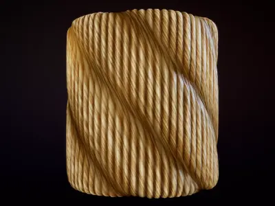 Seamless PBR Rope Material Textures Texture