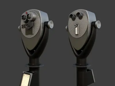 Tower Optical Binocular Viewer Low-poly 3D model