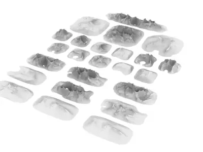 Sharp Eroded Terrain 3D print model