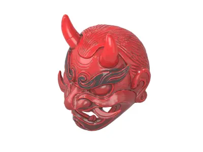 Japan Tengu Head v1 001 Low-poly 3D model