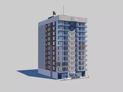 Residential Building dalle 034 3D model