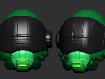 helmet high poly sculpt 3d printable ver 7 3D model 3D model