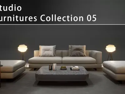 DH STUDIO Furniture Collection 05 Low-poly 3D model