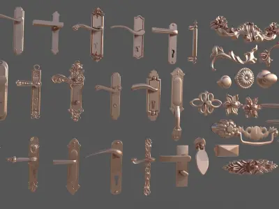 Door handles 3D model