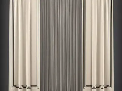 Curtain 3D model 169 Low-poly 3D model