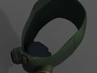 Gas mask respirator scifi futuristic 3d  Low-poly 3D model 29