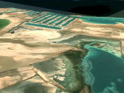 Mecca and the Red Sea coast of Saudi Arabia - tile n21 e38 3D model