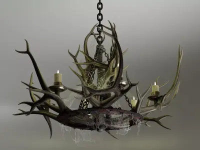 Pendant candlestick horns 3D model