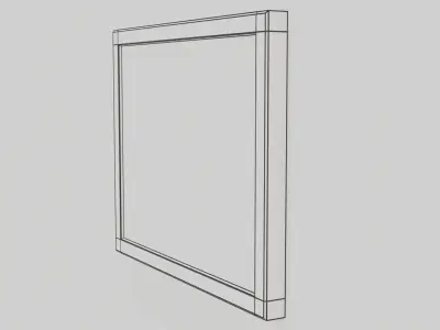 Small Whiteboard Low-poly 3D model