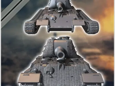 Sturmpanzers Bar 305mm L16 Geschutz - Germany Eastern Western Fr 3D print model V1