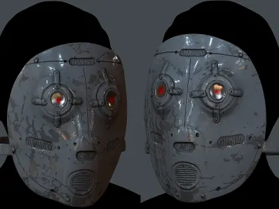 Gas mask helmet 3d model scifi Low-poly  Low-poly 3D model 493
