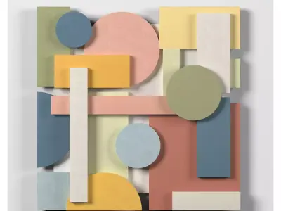 Modern Wall collection - various shapes and sizes -  3D Model Pack