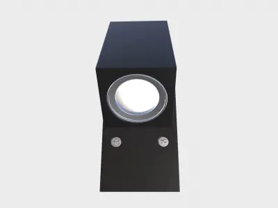 Black Table Lamp Low-poly 3D model