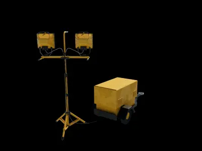 Light Stand with Generator  3D model