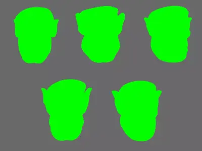 Space Orcs Lads Beret Heads 3D print model