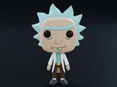 Funko Rick 3D model