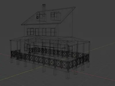 earl 1900s house Free low-poly 3D model