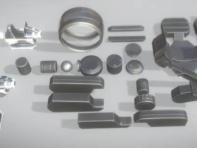 Terrain Walker Collection Low-poly 3D model