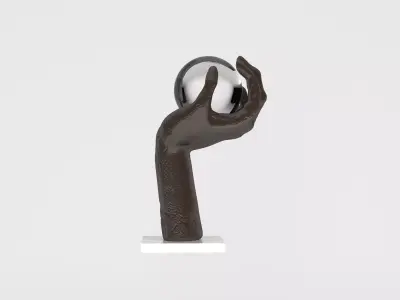 Hand Ball Decor Object 3D model