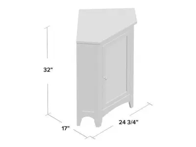Zal Freestanding Corner Floor Cabinet 3D model