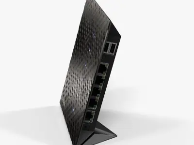 Asus RT-N56U router Low-poly 3D model