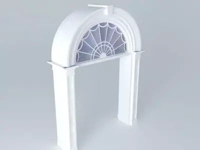 Archway with Glass Window 3D model