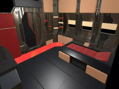 Sci-Fi Room Low-poly 3D model